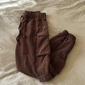 Corduroy utility joggers